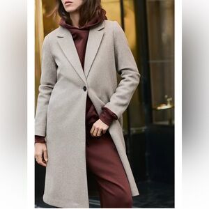 ZARA BUTTONED SOFT COAT